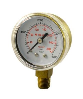 China 50mm 63mm Welding Regulator Pressure Gauge 2.5 Bar To 400 Bar for sale