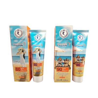 China Sunscreen Private Label SPF 60 Sunscreen 100mL Wholesale Customized Uv Protection Face Body Refreshing Moisturizing Sun Cream Lotion for sale