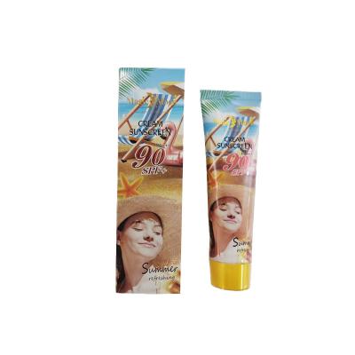 China Sunscreen Wholesale 100g Uva Uvb Protector Long Lasting Face Sun Cream Spf 90 Screen Sunblock Sun Cream Sunscreen for sale