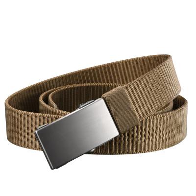 China Fanny Belt 2023 New Toothless Automatic Buckle Be Nylon Outdoor Breathable Belt Men's Leisure Duty Canvas Nylon Buckletactal Belt for sale