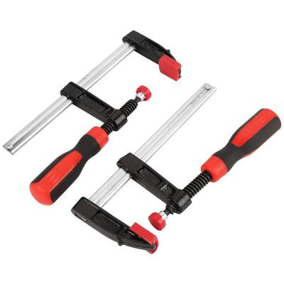 China Hot Selling Durable Woodworking F Pipe Clamps Heavy Duty Wooden F Clamp With Quick Action Glide And Solid Rubber Grip Grip for sale