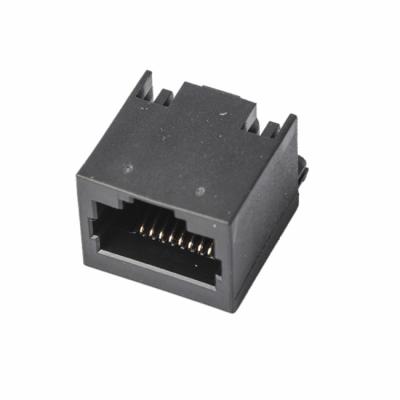 China PCB 8P8C Rj45 Network Connector Top Entry Single Port for sale