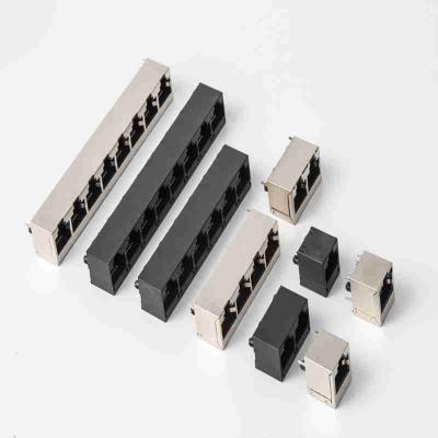 China PCB 6p6c (RJ11, RJ12, RJ14, RJ25) 90 Angle (Right) Unshielded Cat3 Jack Modular Connector for sale