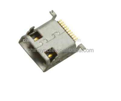 China Power Mid-Mount Shell DIP Micro USB 5Pin B Connector for sale