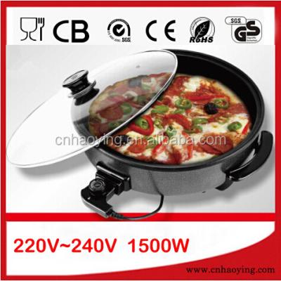 China Auto-thermostat control 1500W round electric non - stick liner pizza pan / muttifin maker for sale