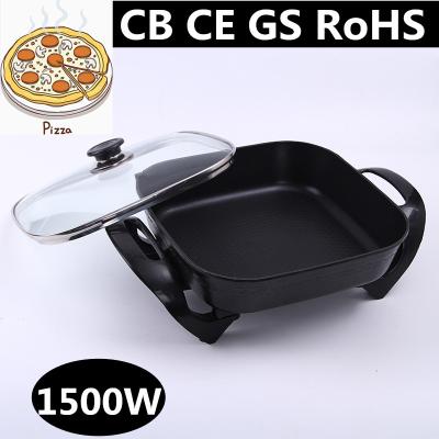 China Household Kitchen Frying Pan Electric Non Stick Pizza Pan for sale