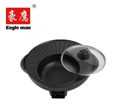 China Household 1500W Non-Stick Universal High Temperature Shabu-Shabu Built-in Pot Anti - for sale