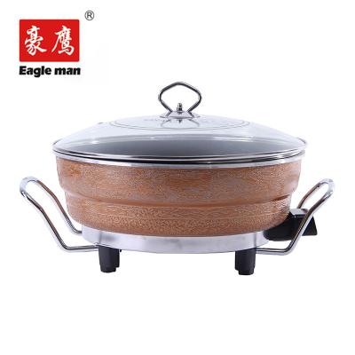 China 1500W Household Family Electric Cooker Multifunctional Zero Pollution No Harm Brown Electric Cooker for sale