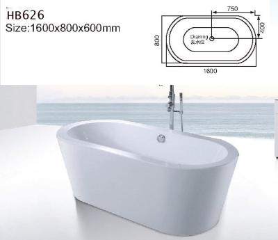 Chine Baignoires, baignoire libre sans robinet, douche HB626 de main à vendre