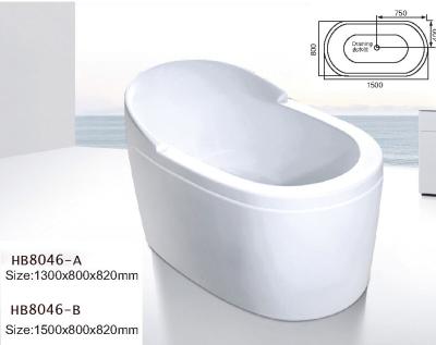 Chine Baignoires, baignoire libre sans robinet, douche HB8046 de main à vendre