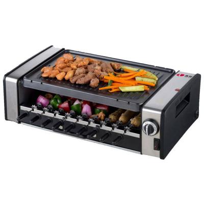 China Mini Electric Barbecue Griddle Indoor Electric BBQ Grills and BBQ Smokeless Grill for sale