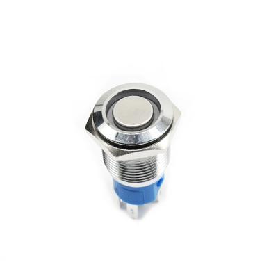 China Self-Latching Reset Button OFF-ON P67 19mm Stainless Steel Self-Latching Water Protection Switch for sale