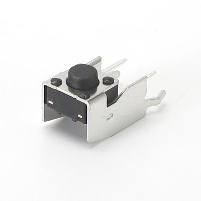 China Auto Electronics Switches 6x6mm Tactile Tact Switch Smd Tactile Switch Spst Side Snapped Through Right Angle Hole for sale