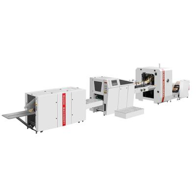 China food & Beverage Factory Double-folded RZJD-G250J Fully Automatic Machinery Paper Bag Making Machine for sale