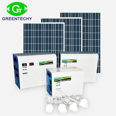 China Hot Sales Home Portable Solar Power Panel System 100W 200W 250W 300W Solar Lighting Kits for sale