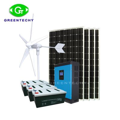 China Home Hybrid Solar Panel 5kw Wind Turbine System 10 Kw Hybrid Solar System for sale