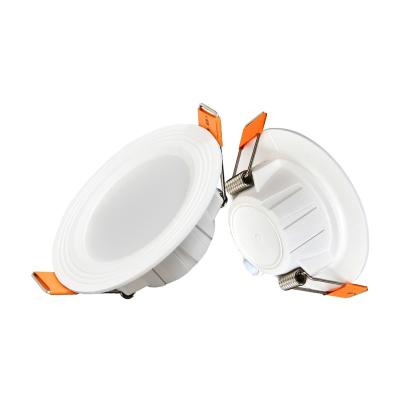 China Hot Selling Ultra-thin Plastic Energy-saving Household Plastic LED Ceiling Light White Downlight for sale