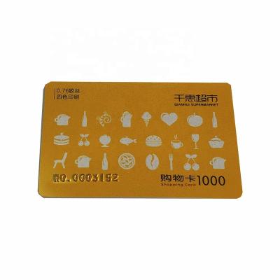 China Embossed Business And Debossed Yellow Shopping Cards VIP Card Printing Service for sale