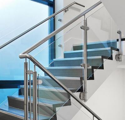 China 316 Stainless Steel Top Surface Cable Glass Railing for sale