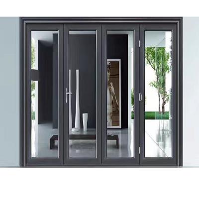 China sound insulation/high strength commercial aluminum aluminum glass folding door/new design exterior accordion folding door easily assembled for sale