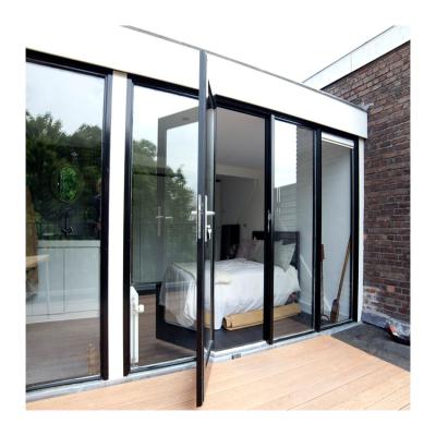 China Sound Insulation/High Strength High Strength Door/Easily Assembled Modern Design Style Tempered Glass Casement Aluminum French Door Aluminum Casement Door for sale