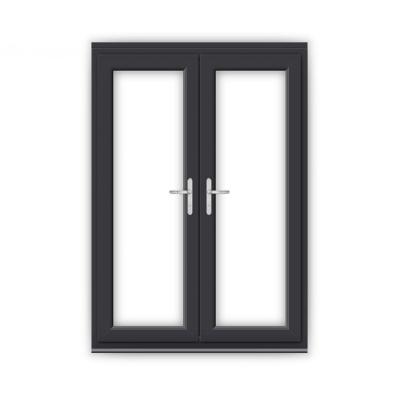 China Sound Insulation / High Strength Aluminum Alloy / Aluminum French Door Swing Casement Easily Assembled Frame / Color Customized Size Plastic Glass Commercial Customized Push And Pull for sale