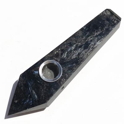 China Wholesale Tobacco Pipes from Europe Crystal Pipes Smoking Healing Natural Astrophylite Crystal Smoking Pipes for sale