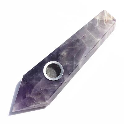 China Wholesale Europe Tobacco Pipes Natural Amethyst Crystal Smoking Pipes from Crystal Pipes Smoking Healing Dream for sale