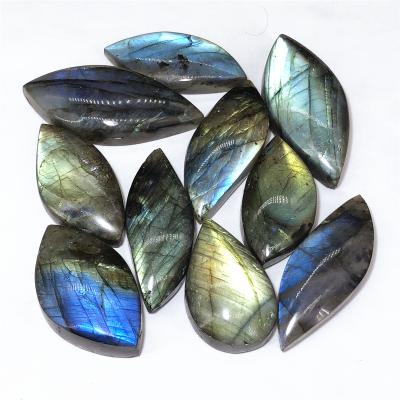 China Europe factory outlet feng shui people open natural water droplets form flash blue labradorite leaf for necklace/pendant for sale