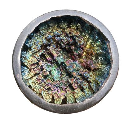 China Wholesale Europe Natural Metal Ore Made Bismuth Crystal Geode For Sale Home Decorations And Gifts for sale