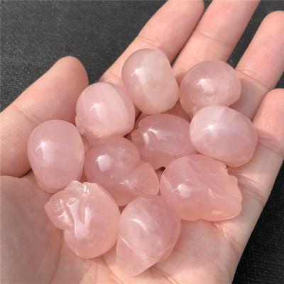 China Europe Wholesale Natural Quartz Rock Crystal Skulls, Rose Quartz Skulls, Unakite Skulls Gemstone Healing for sale