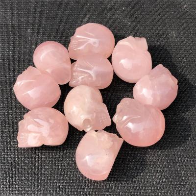 China Europe Wholesale Natural Quartz Rock Crystal Skulls, Rose Quartz Skulls, Unakite Skulls Gemstone Healing for sale