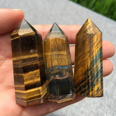 China Wholesale Point Natural Crystal Trick Magic Wand Jasper Eye Europe Tiger Stone Raw Reiki Healing Decoration for sale