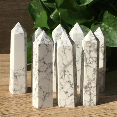 China Europe crystal wholesale small size howlite head crystal wand crystal tricks for healing decoration for sale