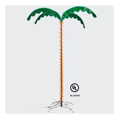 China Mini Lights 7ft Led Rope Light Luxury Palm Tree With Green Leaves Outdoor Yard Decoration Palm Pattern Light for sale