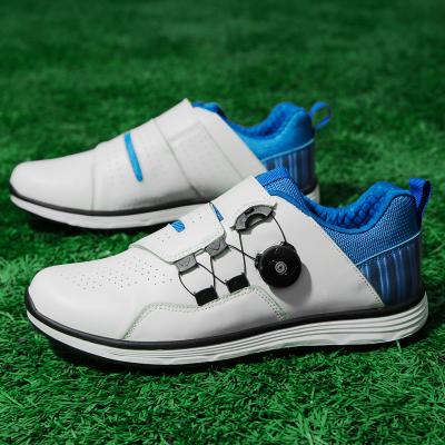 China Spike Outsole Hot Selling Breathable Microfiber High Top Anti Slip Mens Golf Shoes Comfortable Outdoor Sports Shoes Professional Training Shoes for sale