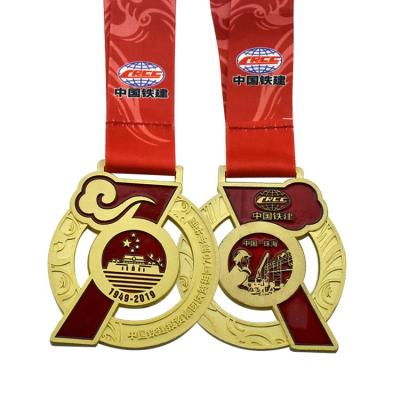 China Europe Glitter Enamel Marathon Follow 3d Metal Logo Sports Medal for sale