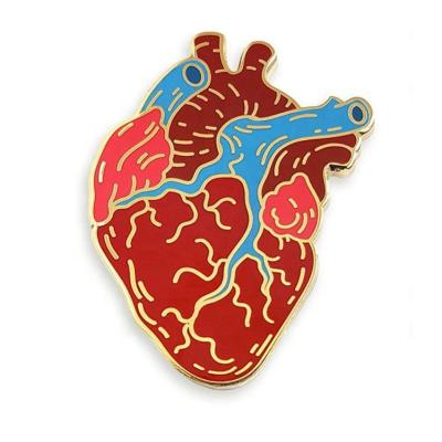 China Cheap Europe China International Pins Custom Shaped Lapel Heart Enamel Pin for sale