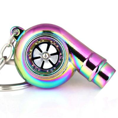 China nickel free lead free make products related noise whistle sound new nueva wheel car key chain turbo key chain for sale