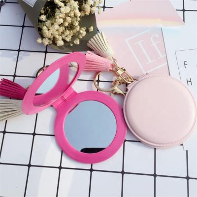 China Promotion/Souvenir/Collection China Suppliers Custom Leather Pocket Key Chain With Mirror for sale