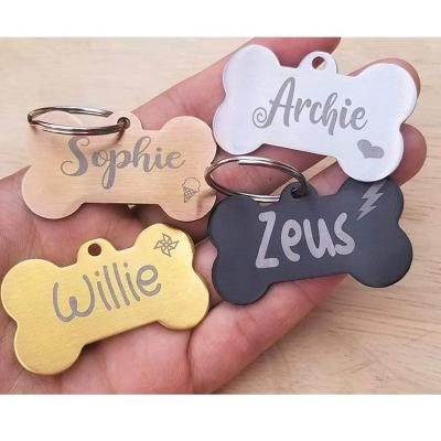 China Metal Stainless Blank Military Sublimation Cat Pet Name Collar Dog Tag Custom Personalized / Zinc Alloy ID for sale