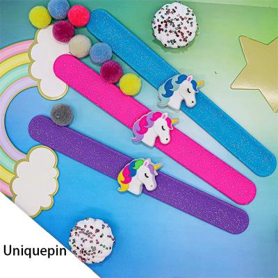 China Cute Thoughtful Bff Kids Led 2 Piece Silicone Slap Bracelet Steel Stuffed Animal for sale