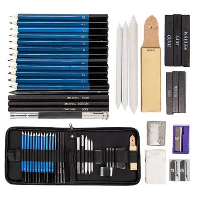 China Xinbowen of Painting Art Set Factory 32 Pieces of Art Set Wooden Professional Sketch and Pencils Drawing Set for sale