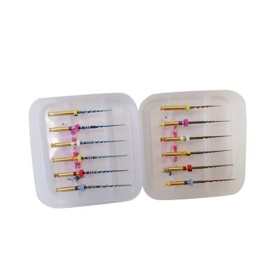 China Excellent Flexibility Dental Instruments Dental Sector Dental Rotary Files For Motor Use Niti Gold Endodontic Rotary Taper Files for sale