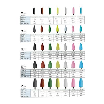 China Hot Stable High Quality Dental Polishing Drill Bit Many Kinds of Silicone Polisher Dental Rubber RA for sale