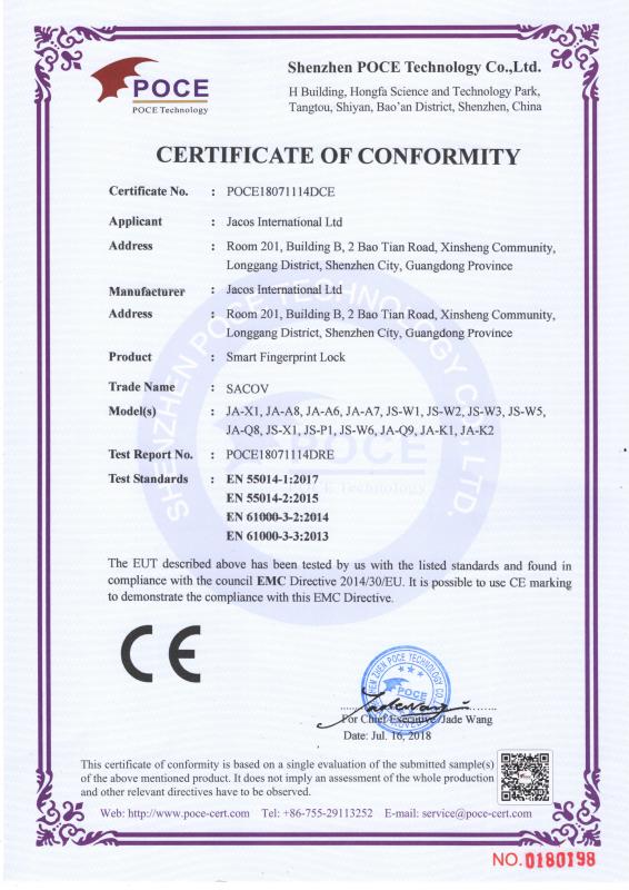 CE - Shenzhen Jiakesi Industrial Development Co., Ltd.