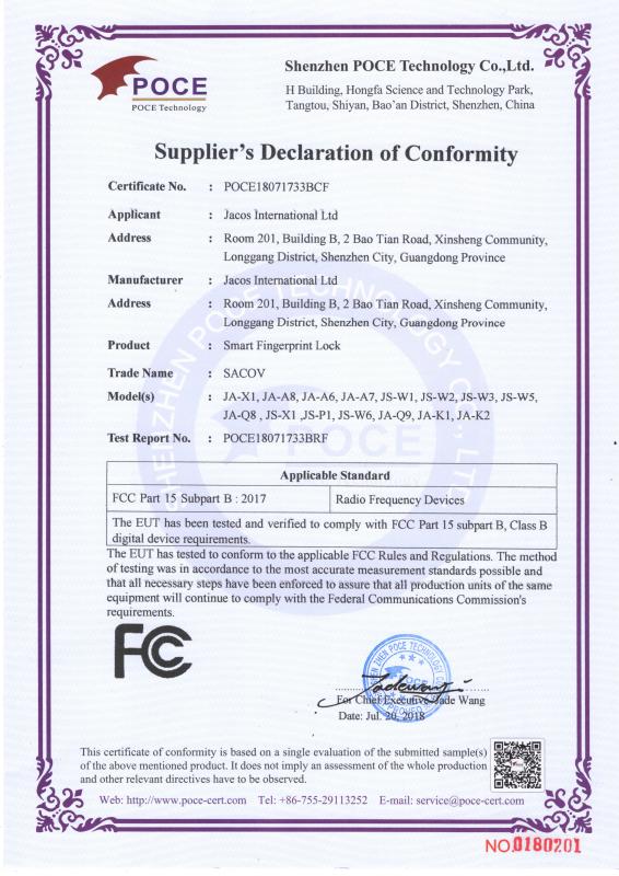 FCC - Shenzhen Jiakesi Industrial Development Co., Ltd.