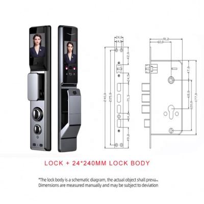 China Home Security Smart Hand Door Locks Fingerprint Face Recognition Password Free App Lock With Camera for sale