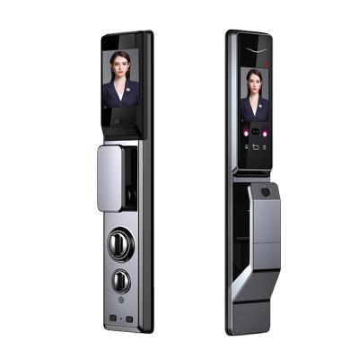 China Home Smart Lock Cerradura Door Face Lock Palm Fingerprint Code House Safe Lock with Camera Tuya App Control for sale