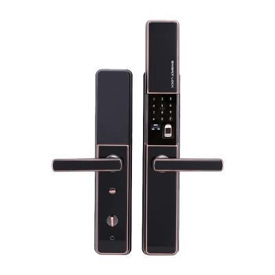 China Alloy Body Anti Theft Home Electronics Digital Fingerprint Password Card Security Door Smart Home Door Lock for sale